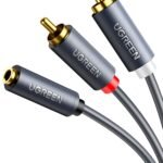 UGREEN 1 Meter 3.5mm Female to 2 RCA Male Audio Cable – AV102