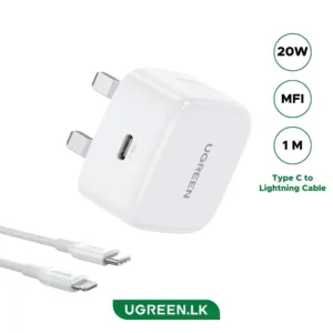 UGREEN 20W Type-C PD Fast Charger With MFI Type-C to Lightning 1 Meter Cable Set – CD137