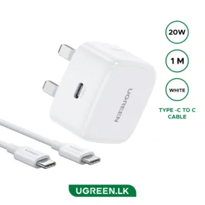 UGREEN 20W Type-C Fast Charger Set With Type-C to Type-C 1 Meter Cable – CD137