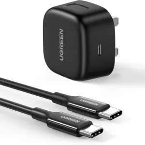 UGREEN 25W Type-C PD UK Pin Fast Charger With Type-C to Type-C 2 Meter Cable – CD250