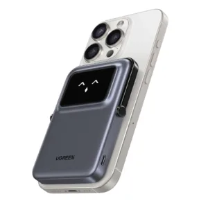 UGREEN 5000mAh UNO Series Magnetic Wireless Power Bank With Foldable Stand- PB571