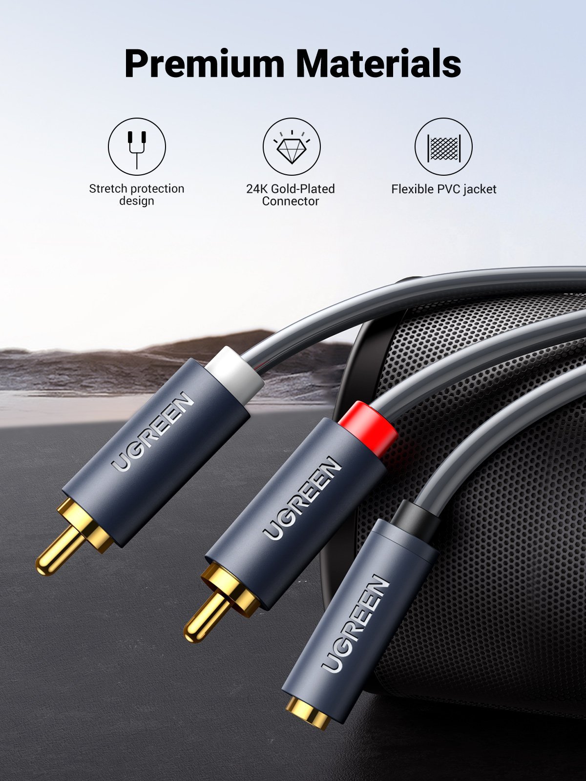 UGREEN-1-Meter-35mm-Female-to-2-RCA-Male-Audio-Cable-AV102-10588-ugreensrilanka-3