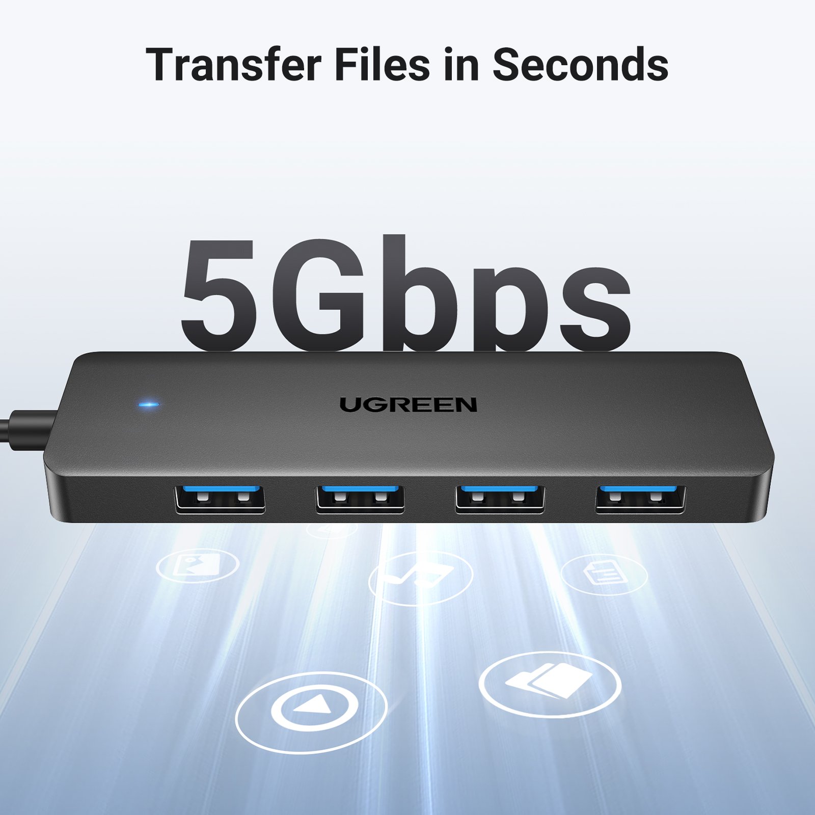 UGREEN-1-Meter-4-Port-USB-30-5Gbps-Hub-3