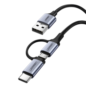 UGREEN 1 Meter 2in1 USB to Micro USB + Type-C Cable – US177