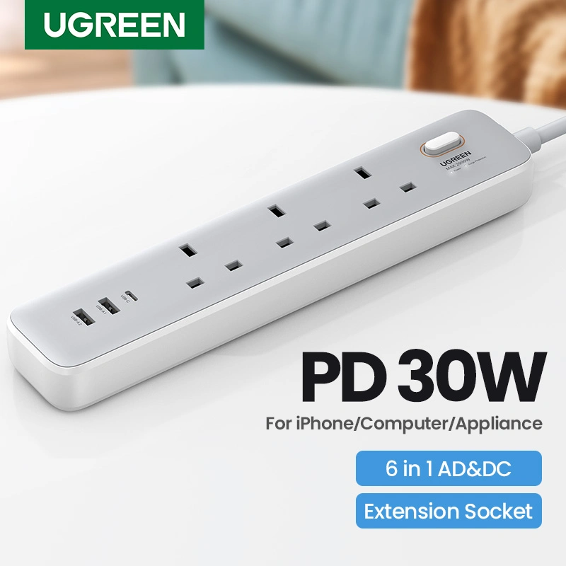 UGREEN-3-Outlet-Surge-Protector-Master-Switch-Extention-Code-With-30W-Type-C-Port-Dual-USB-Ports-2A1C-CD286-Ugreensl-10