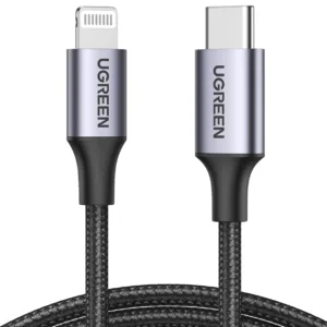 UGREEN 1 Meter MFI Certified Type-C to Lightning Aluminum Shell Braided Cable – US304