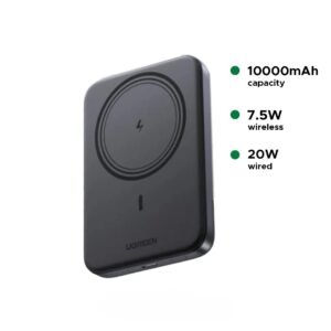 UGREEN 10000mAh Magnetic Wireless Power Bank Space Gray – PB561