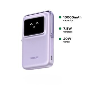 UGREEN 10000mah 20W Uno Series Magnetic Wireless Power Bank With Stand – PB572