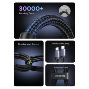 UGREEN 0.5 Meter 100W Type-C to Type-C PDFast Charging Cable – L528