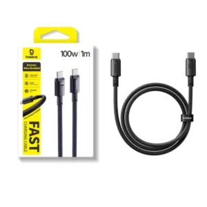 Baseus 1 Meter 100W Type-C to Type-C New Braided Fast Charging Cable Cosmic Black