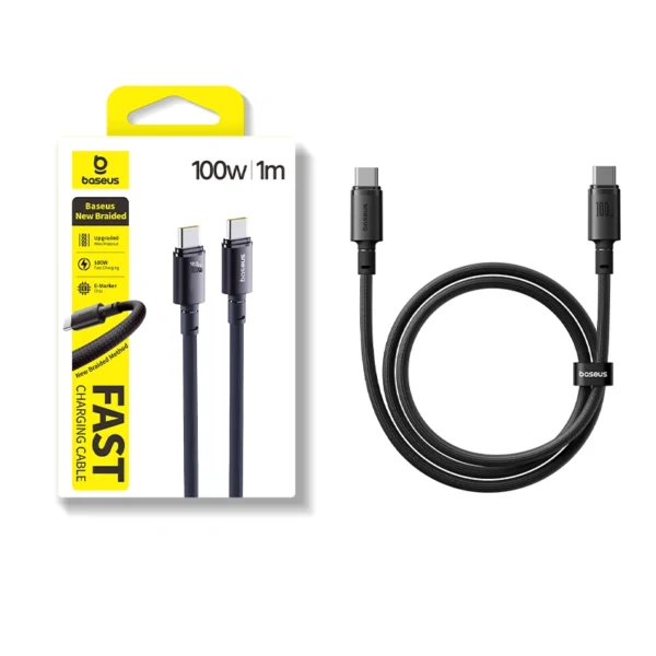 Baseus-1-Meter-100W-Type-C-to-Type-C-New-Braided-Fast-Charging-Cable-Cosmic-Black-E0426W00-1-Year-Warranty-BC-2-600×600