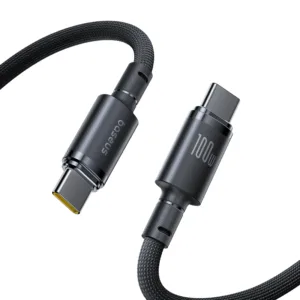 Home Baseus 1 Meter 100W Type-C to Type-C New Braided Fast Charging Cable Cosmic Black