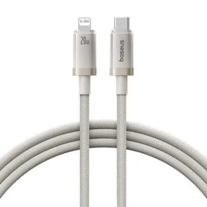 Home Baseus 1 Meter 20W Titanium Alloy PD Type-C to Lightning Fast Charging Cable – (Galaxy Titanium Gold)