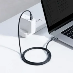 Baseus 1.2m Type-C to Type-C 100W Fast Charging Data Cable – Crystal Shine Series – Black